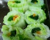 鶏の治部煮　白菜巻き添え作り方2写真