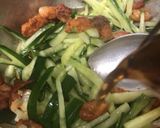 胡瓜と鶏皮のガーリックポン酢作り方8写真