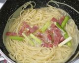 フライパン一つでわけぎのパスタ作り方6写真
