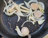 減塩 低たんぱく ほたてのクリームパスタ作り方1写真