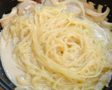 減塩 低たんぱく ほたてのクリームパスタ作り方8写真
