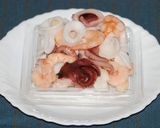 シーフードと野菜のわさび風味コールスロー作り方1写真