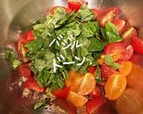 トマトとバジルとcheeseのsalad作り方13写真