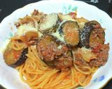 ナスとひき肉のトマトパスタ作り方6写真