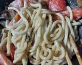 トマトマッシュマヨ炒めうどん作り方6写真