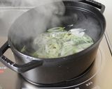 簡単美味しい【モロヘイヤと卵の中華スープ作り方2写真