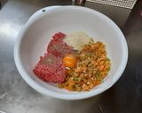 肉と野菜比1対1の野菜ザクザクハンバーグ作り方3写真