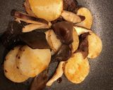 長芋と生きくらげと椎茸のバター醤油作り方4写真