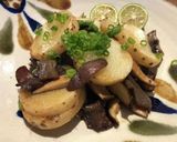 長芋と生きくらげと椎茸のバター醤油作り方5写真