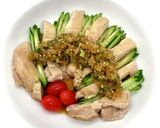 レンジで鶏もも肉のよだれ鶏。玉ねぎのタレ作り方6写真