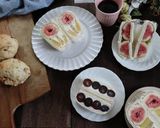 お花☆フルーツサンド☆フラワーサンド作り方20写真