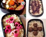 長月６　肉団子イニシャル　女子高生弁当作り方1写真