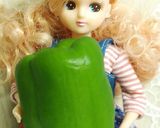 リカちゃん♡鶏肉とちぎりピーマン炒め作り方1写真