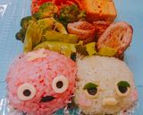 まん丸♪ガチャピン ムック キャラ弁作り方4写真