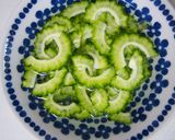 ゴーヤ・胡瓜・大葉の梅和え♪苦みさっぱり作り方1写真