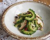 苦みが美味ゴーヤと椎茸のペペロンチーノ！作り方6写真