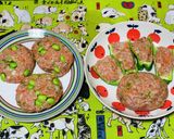枝豆ハンバーグ&ピーマンの肉詰め作り方4写真