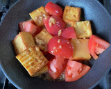 超簡単　厚揚げとトマトの味噌炒め作り方5写真