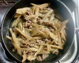 牛肉とごぼうの柳川風煮作り方6写真