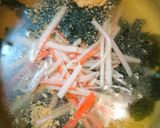 簡単！美味♪カニ玉わかめの生姜スープ♪作り方1写真