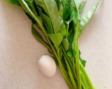 空芯菜とゆで卵の和えもの作り方1写真