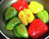 ボリューム満点！パプリカのチーズ肉詰め作り方5写真