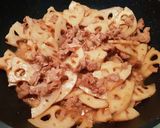 れんこん豚肉のニンニク味噌炒め☆簡単副菜作り方4写真