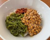 食べるラー油でがっつりネバネバ丼作り方1写真