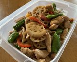 レンコンと鶏むね肉のオイスターソース炒め作り方9写真