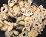 鶏ささみとナスと蓮根の和風カレー風味作り方12写真
