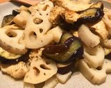 鶏ささみとナスと蓮根の和風カレー風味作り方13写真