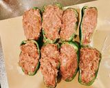 お塩で食べる☆ピーマンの肉詰め作り方9写真