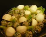 カブの葉肉団子＆カブの春雨スープ作り方5写真