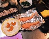 焼き鮭とえびフライのお弁当作り方4写真