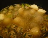 カブの葉肉団子＆カブの春雨スープ作り方6写真