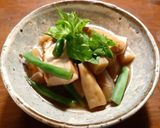 ずいきと結び白滝入り巾着の煮物　発酵玉葱作り方18写真