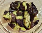 焼肉のタレでレンチン茄子と鶏もも肉炒め作り方1写真