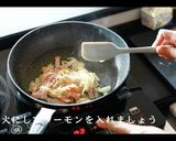 鮭(サーモン)ほうれん草クリームパスタ作り方6写真