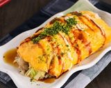 ふんわり卵のキャベツたっぷり豚平焼き作り方5写真