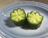 100均彫刻刀で＊花型きゅうりのマヨ七味作り方5写真