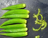 オクラと玉ねぎのスライス削り節かけ：覚書作り方4写真