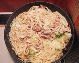 簡単☆キャベツと豚肉の焼きうどん作り方4写真