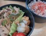 自分弁当・7月13日作り方1写真