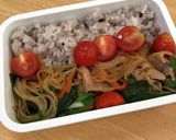 自分弁当・7月30日作り方1写真