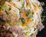 胡麻油を効かせた塩焼きうどん作り方4写真