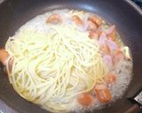 超簡単!ソーセージたっぷりペペロンチーノ作り方5写真