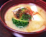 じっくり炒めたゴーヤのお味噌汁作り方3写真