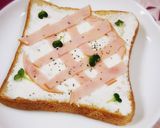 カッテージチーズ&ハムトースト作り方3写真