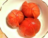 簡単湯むき・ちりめんトマト作り方2写真