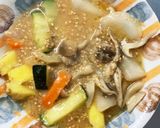 根菜甘酸味噌炒め温野菜サラダ作り方15写真